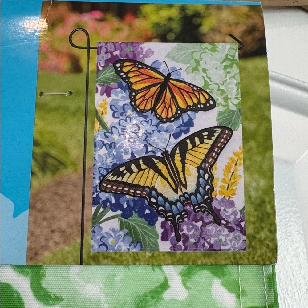 Meadow Creek Decorative Butterfly Garden Flag- New